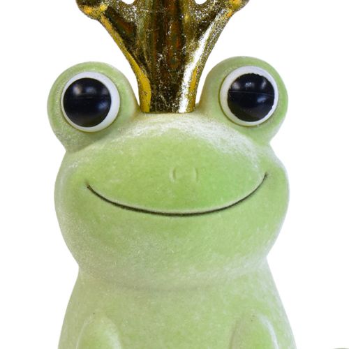 položky Ozdobná žába s korunkou žabka princezna dekorace světle zelená 40,5cm