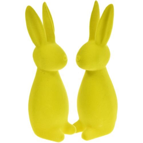 položky Flocked Easter Bunnies Žlutozelení – 2. volba – 8×10×29cm 2 ks