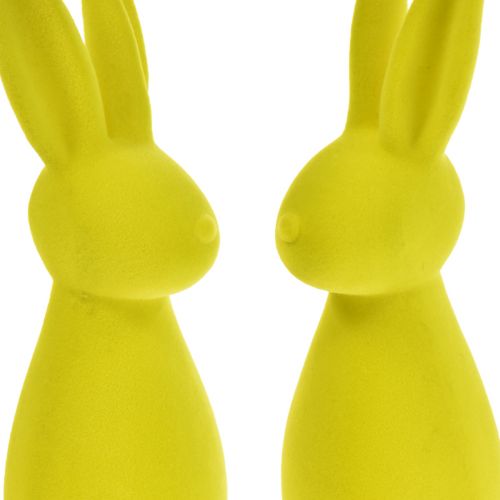 položky Flocked Easter Bunnies Žlutozelení – 2. volba – 8×10×29cm 2 ks