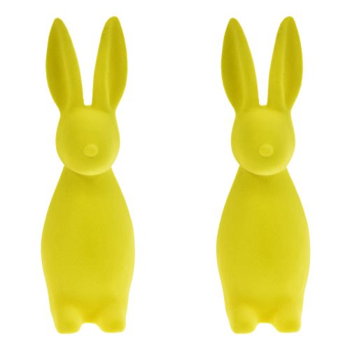 položky Flocked Easter Bunnies Žlutozelení – 2. volba – 8×10×29cm 2 ks