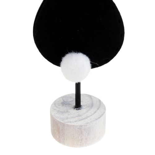 položky Stojánek dekorace na stůl Velikonoční zajíčci plstěný černý 28,5cm 4ks