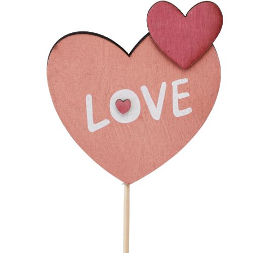 položky Květinová zátka ze dřeva Love dekorativní zátka 8×7,5cm 12 ks