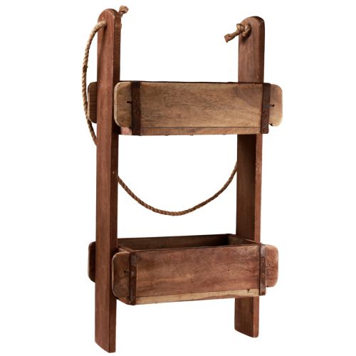 Dřevěný květináč ve tvaru cihly dřevěný box závěsný koš V60 cm