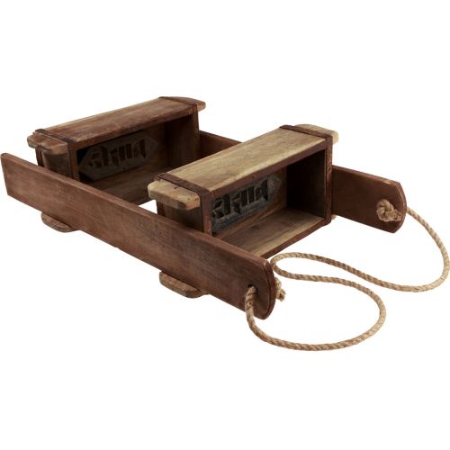 Floristik24 Dřevěný květináč ve tvaru cihly dřevěný box závěsný koš V60 cm