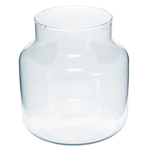 Floristik24 Skleněná váza Kulatá váza na květiny Velká 100% recyklované sklo V20 Ø17cm