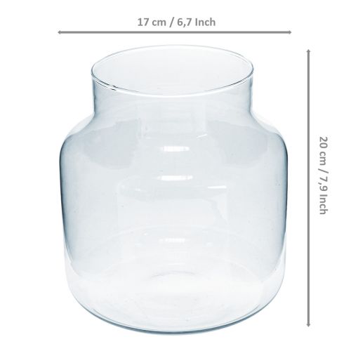 položky Skleněná váza Kulatá váza na květiny Velká 100% recyklované sklo V20 Ø17cm