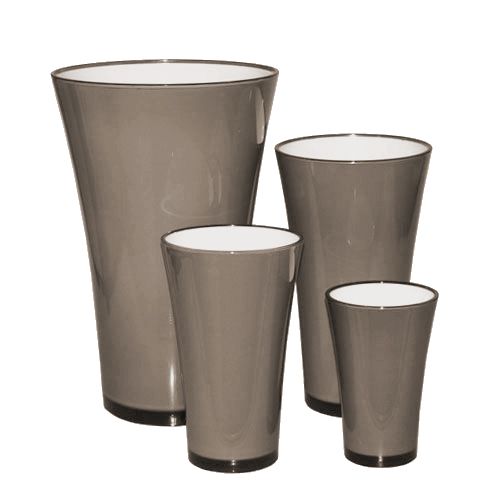 Váza "Fizzy" platinově šedá Ø13,5cm až Ø28,5cm 1 ks