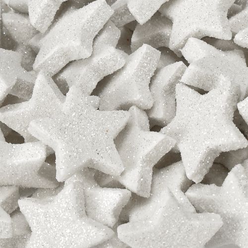 položky Rozptýlené hvězdičky s třpytivým krémem 2,5 cm 96 ks
