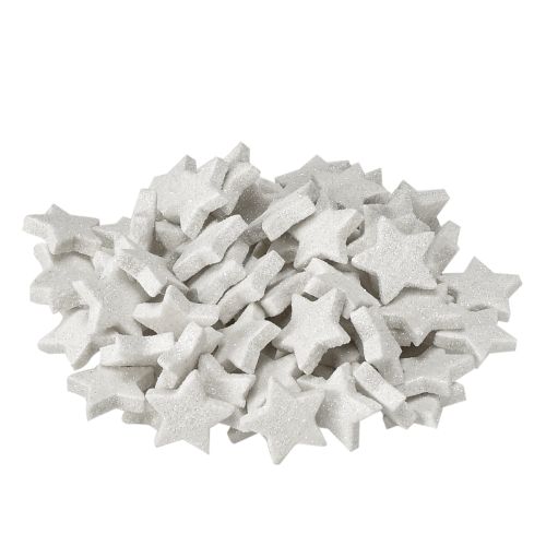 položky Rozptýlené hvězdičky s třpytivým krémem 2,5 cm 96 ks