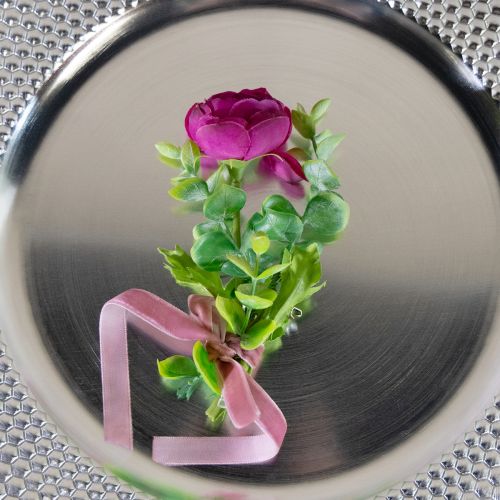 položky Svatební brože do klopy průhledné/stříbrné 5 cm 50 kusů