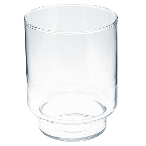 Floristik24 Skleněná váza s nohou váza na květiny skleněná dekorace vintage V15cm Ø11cm