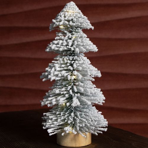 položky Mini vánoční stromeček osvětlený LED jedlí se sněhem 28 cm