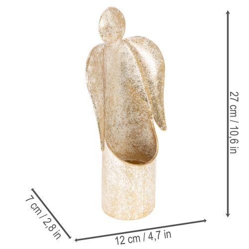 Svícen figurka anděla zlatá