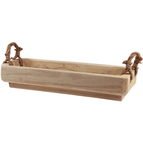 Floristik24 Dřevěná miska na rostliny čtvercová Paulownia natural 57,5×18cm×18m