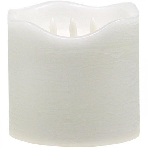 Floristik24 LED svíčka velká vosková bílá na bateriový časovač Ø14,5cm H15cm