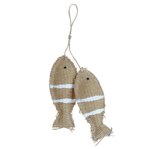 Floristik24 Závěsná dekorace deko ryba k zavěšení námořní dekorace pruhovaná 14,5×6cm