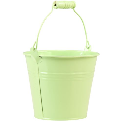 položky Vědro s rukojetí květináč pastelový kov Ø10cm V8cm 10 ks