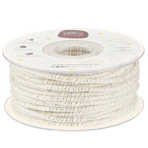 položky Knot Glamour bílá/stříbrná s drátem 33m