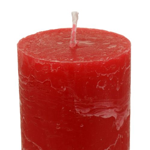 položky Červené svíčky, velké, stálobarevné svíčky, 50x300mm, 4 kusy
