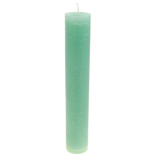 položky Zelené svíčky velké tyčové svíčky jednobarevné 50x300mm 4 ks