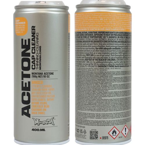položky Acetonový čistič ve spreji + ředidlo Montana Cap Cleaner 400ml