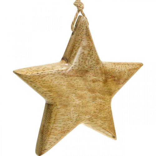 položky Adventní dekorace, hvězda ze dřeva, vánoční dekorace hvězda V9cm 3 ks
