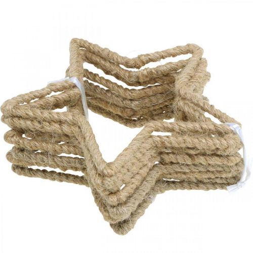 položky Adventní dekorace, vánoční dekorace hvězda, dekorativní hvězda juta Š15,5cm 8 kusů