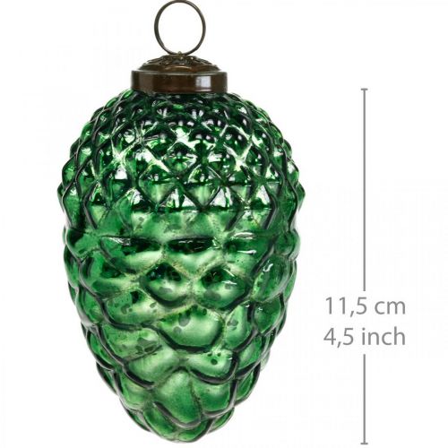 Floristik24 Adventní dekorace, ozdobné šišky, podzimní plody pravé sklo, starožitný vzhled Ø7cm V11,5cm 6ks
