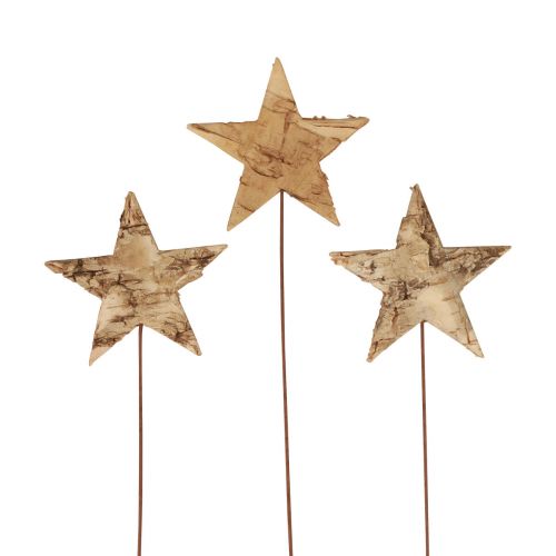 položky Dekorační hvězdičky na nalepení stromové kůry dekorace hvězdičky Advent 22cm 24 ks