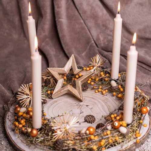 Floristik24 Adventní dekorace hvězda ze dřeva Vánoční dekorace hvězda V14,5cm
