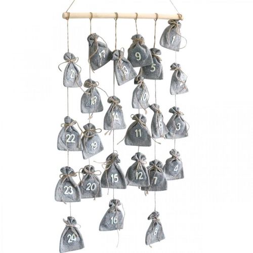 položky Adventní kalendář na vyplnění adventního dekoračního sáčku H110cm