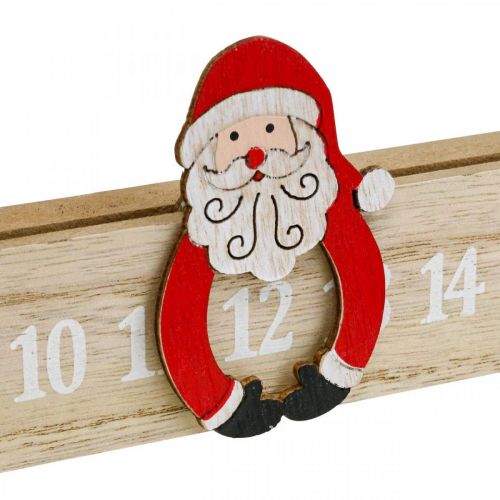 Floristik24 Adventní kalendář dřevěný adventní proužek deco advent 48,5cm 3ks