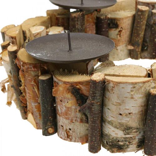 Floristik24 Adventní věnec březová dekorace věnec dřevo a větve Ø32cm V8cm