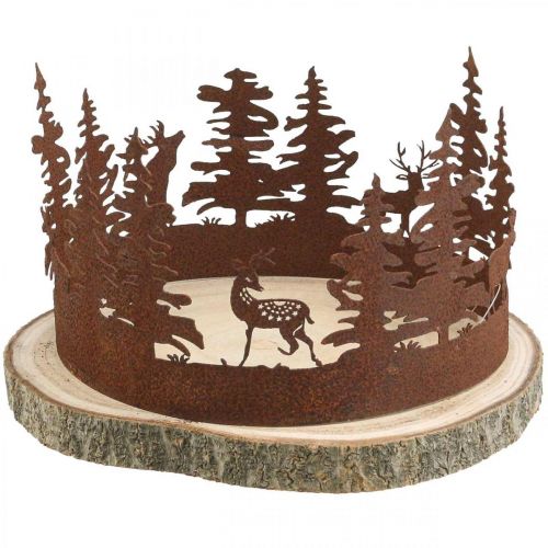 Deer Deco Forest Patina Deco Tree Bark Natural Ø25-27cm