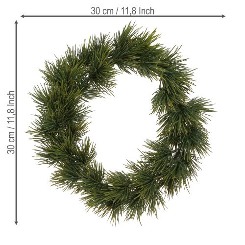 Floristik24 Adventní věnec umělý borovicový věnec jedlově zelená dekorace Ø30cm