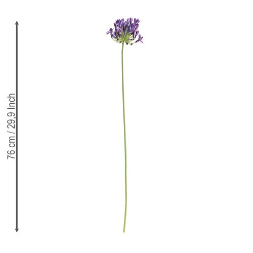položky Umělé květiny agapanthus fialová dekorace lilie 75cm 2ks
