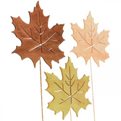 položky Podzimní zahradní kůl javorový list dřevo Š9,5cm D31cm 12ks