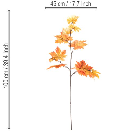 položky Umělá javorová větvička jako podzimní dekorace 100 cm