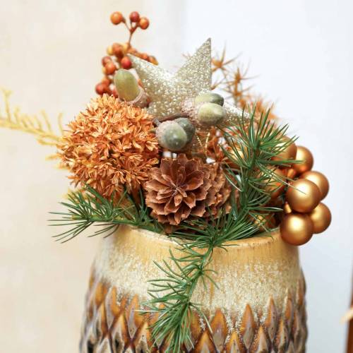 Floristik24 Cibule okrasná Allium umělá pomeranč Ø7cm V58cm 4ks
