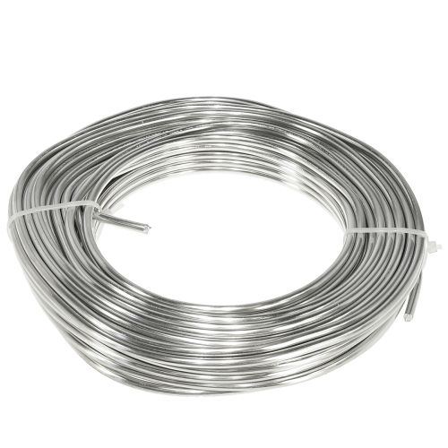 Hliníkový drát stříbrný lesklý řemeslný drát dekorační drát Ø5mm 1kg