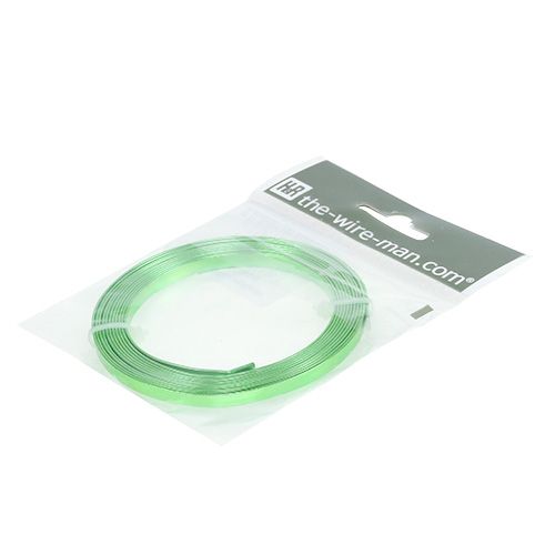 položky Hliníkový plochý drát zelený 5mm x 1mm 2,5m