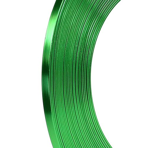 položky Hliníkový plochý drát jablkově zelený 5mm 10m