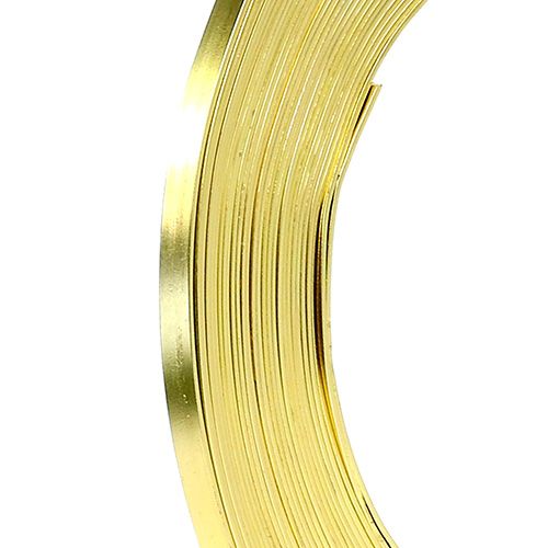 Hliníkový plochý drát zlatý 5mm 10m