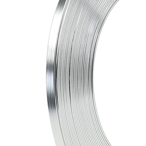 položky Hliníkový plochý drát stříbrný 5mm x 1mm 10m