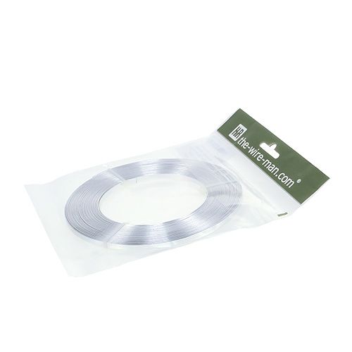 položky Hliníkový plochý drát stříbrný 5mm x 1mm 10m