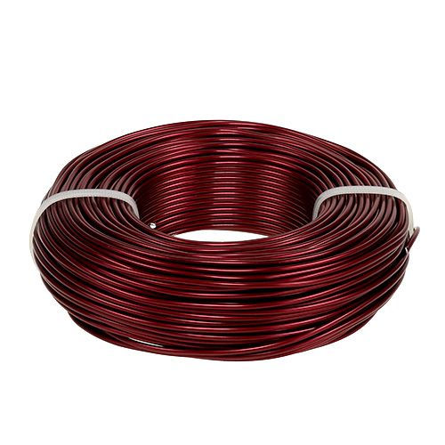 Floristik24 Hliníkový drát Ø2mm 500g 60m Bordeaux