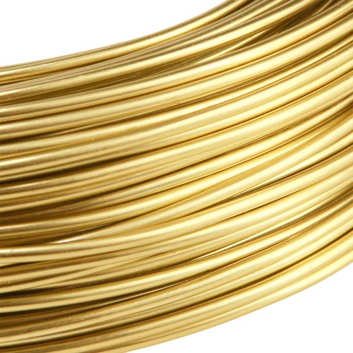 položky Hliníkový drát 2mm, řemeslný drát, dekorativní drát, zlatý 60m 500g