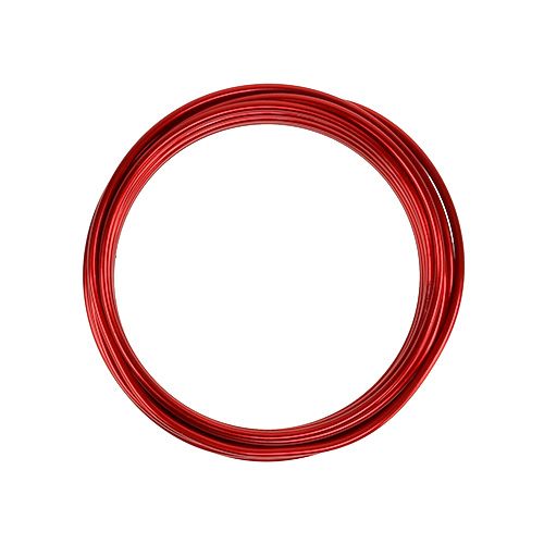 Floristik24 Hliníkový drát 2mm červený 3m