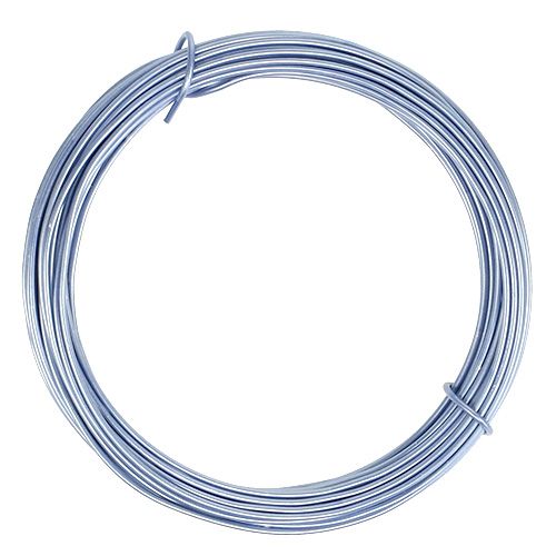 Floristik24 Hliníkový drát pastelově modrý Ø2mm 12m