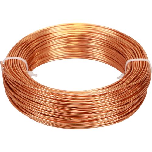 Floristik24 Hliníkový drát oranžový Ø2mm 500g 60m